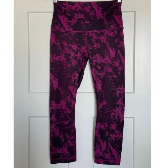 Lululemon Wunder Under Crop II Full-On Luon Breezie Regal Plum Black 4 - Picture 9 of 10
